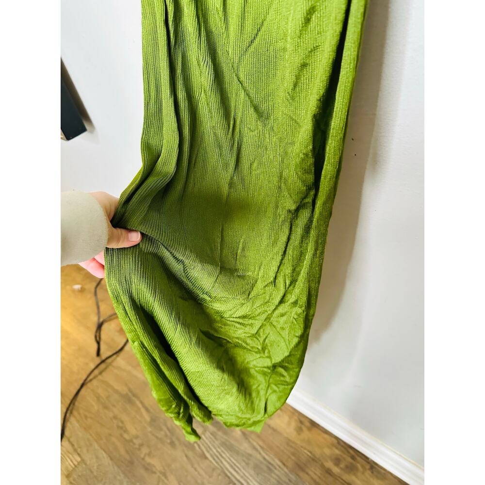 ATLEIN Green Crewneck Sleeveless Knit Midi Layered Bodycon Sheath Dress Size XS - Picture 8 of 14